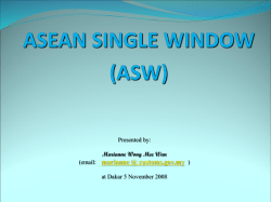 essential features of the asean single window