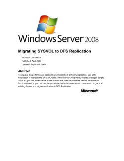 FRS to DFS Replication