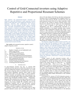 Control of Grid-Connected inverters using Adaptive Repetitive and
