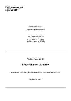 Free-riding on Liquidity - Department of Economics