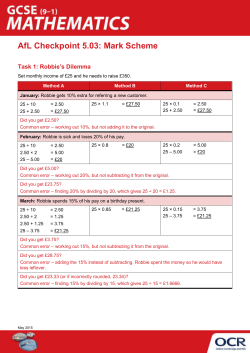 GCSE (9-1) Mathematics Checkpoint Task Learner Activity Sheet