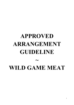 approved arrangement guideline ~ wild game meat