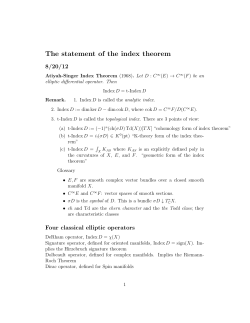 The statement of the index theorem