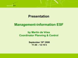 Informing the Stakeholders of ESF-3