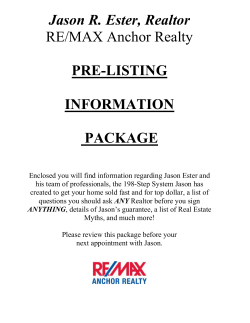 Pre-Listing Package
