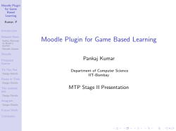 Moodle Plugin for Game Based Learning