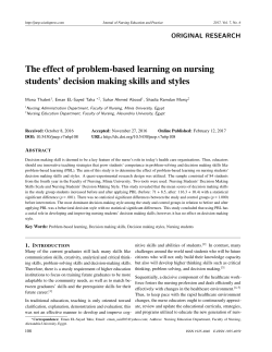 The effect of problem-based learning on nursing students` decision
