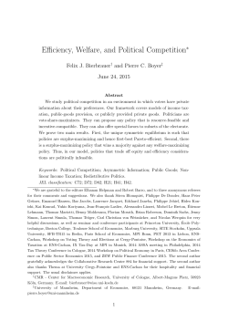 Efficiency, Welfare, and Political Competition