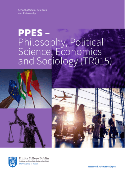 PPES &ndash; Philosophy, Political Science, Economics and Sociology