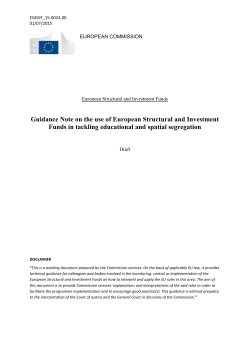 In the framework of this Guidance Note, desegregation is defined as