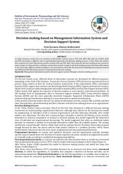Decision making based on Management Information System and