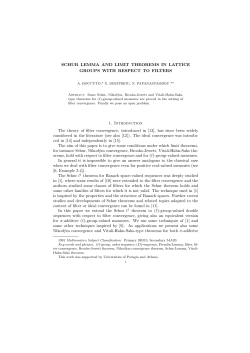 SCHUR LEMMA AND LIMIT THEOREMS IN LATTICE