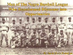 Men of The Negro Baseball League