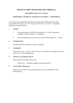 DEFENCE FORCE REMUNERATION TRIBUNAL