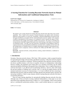 A Scoring Function for Learning Bayesian Networks based on
