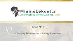 Mining Lekgotla 2014 David Noko Presentation v2