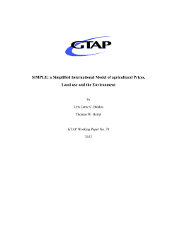 SIMPLE: a Simplified International Model of agricultural Prices, Land