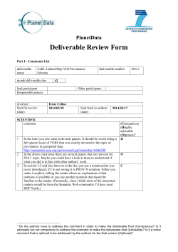 ACTIVE Deliverable template