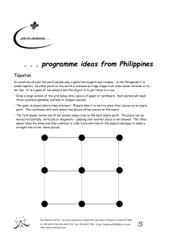 1 of 4 . . . programme ideas from Philippines Tapatan In countries all