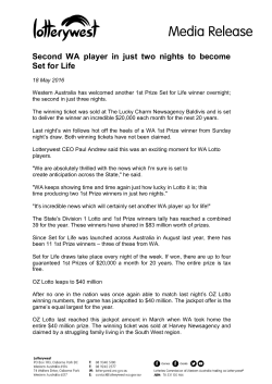 Second WA player in just two nights to become Set for