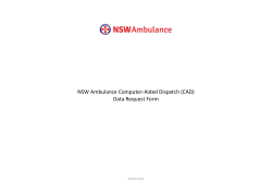 NSW Ambulance Computer Aided Dispatch ( CAD )