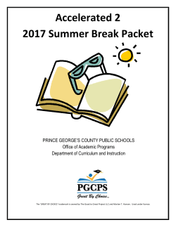 Summer Break Packet