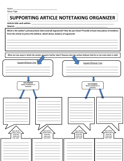 supporting article notetaking organizer