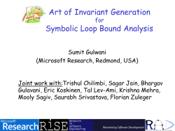 Symbolic Complexity Bound Analysis (Slides)