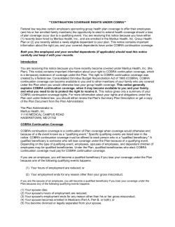 CONTINUATION COVERAGE RIGHTS UNDER