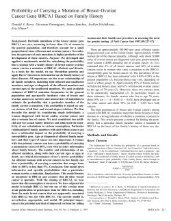 Probability of Carrying a Mutation of Breast