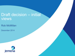 Jemena Gas Networks presentation on AER draft decision