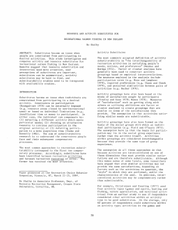 symposium on recreation choice behavior