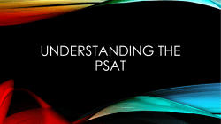 Understanding the PSAT
