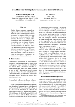 Non-Monotonic Parsing of Fluent Umm I mean Disfluent Sentences