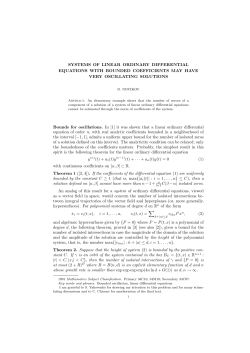 Systems of linear ordinary differential equations with bounded