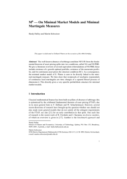 On Minimal Market Models and Minimal Martingale