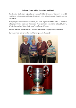 Colinton Castle Bridge Team Win Division 3