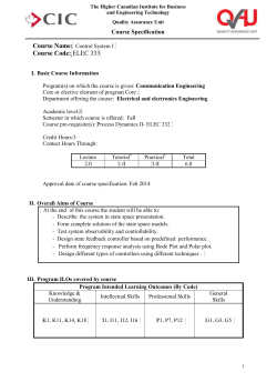 course title (course code) - Canadian International College