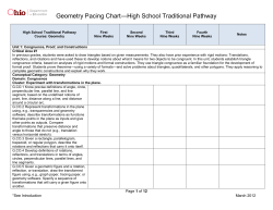 Geometry Pacing Chart&mdash;High School Traditional Pathway High