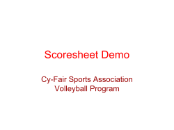 Scorekeeping Clinic - Cy-Fair Sports Association