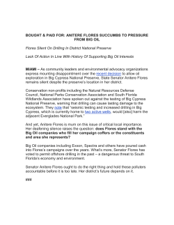 ANITERE FLORES SUCCUMBS TO PRESSURE FROM BIG OIL