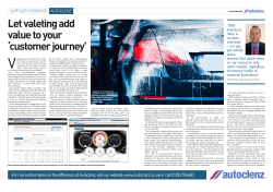 Let valeting add value to your `customer journey`