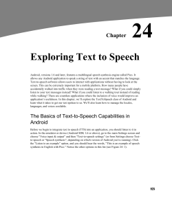 Text to Speech