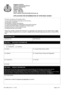 Word Doc - Singapore Customs