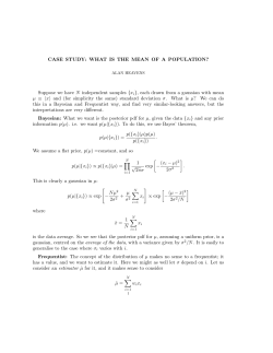 CASE STUDY: WHAT IS THE MEAN OF A POPULATION? Suppose