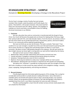 evangelism strategy -- sample
