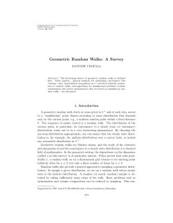 Geometric Random Walks: A Survey