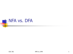 NFA vs. DFA