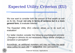 Expected Utility Criterion (EU)