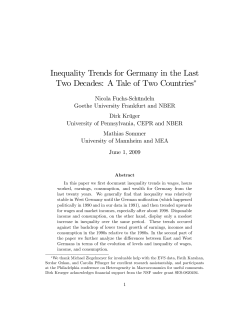 Inequality Trends for Germany in the Last Two Decades: A Tale of